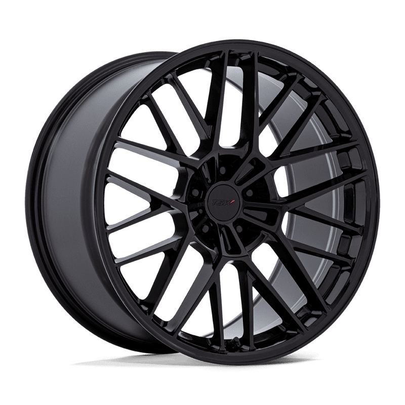 TSW Daytona vehicle wheel in gloss black with split spoke design.